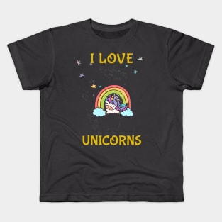 I love unicorns Kids T-Shirt